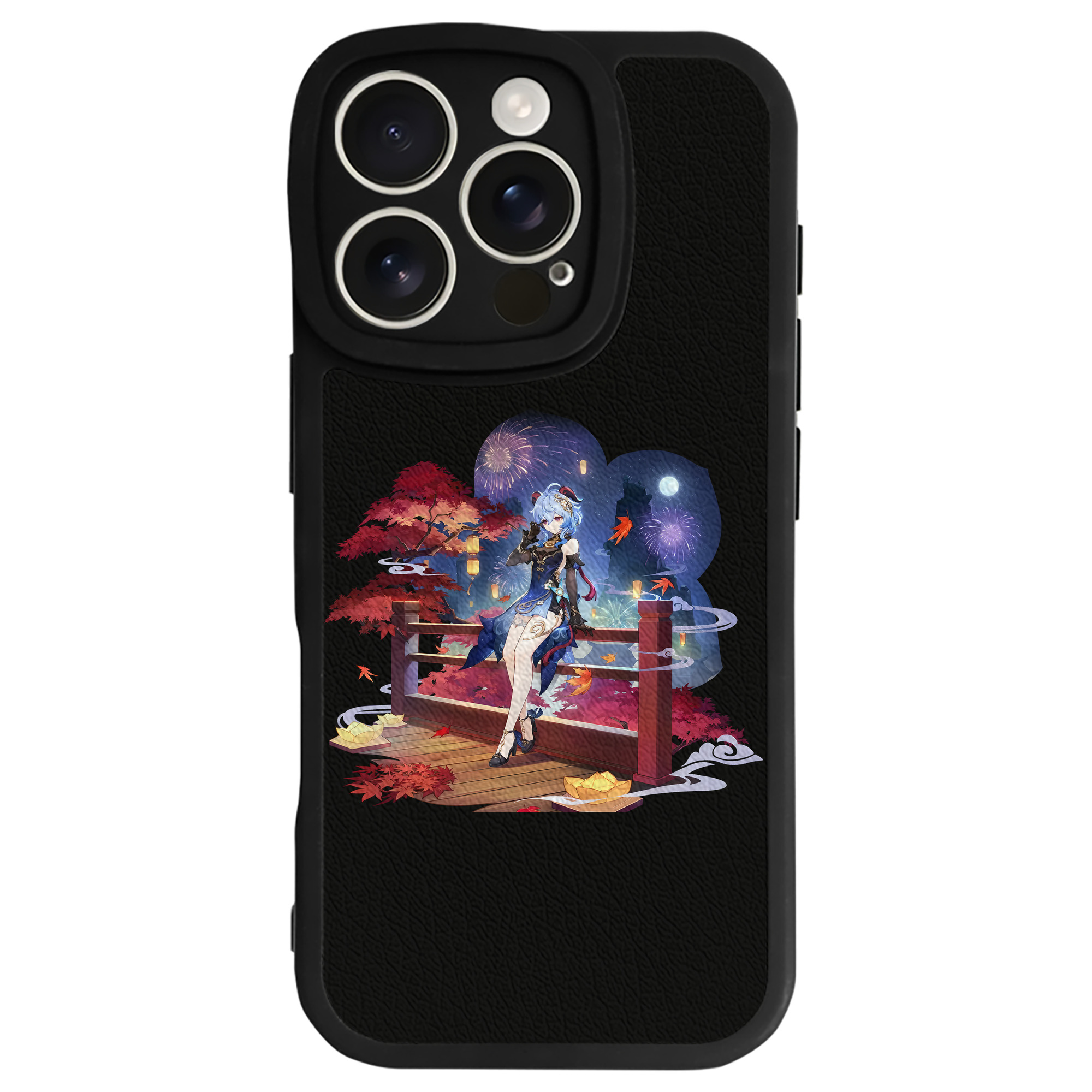 げんし神 甘雨 かんう genshin Ganyu 【iPhone 16シリーズ対応】シリコンスマホケース（レザー調） 材質：シリコン